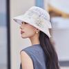 Portable Thin Bow Sunshade Cap Breathable Sunscreen Basin Hat Floral Fisherman Hat  Spring
