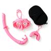 Set Maschera Subacquea e Boccaglio in Silicone, Maschera Snorkeling a Basso Volume Anti-Perdita con Boccaglio con Valvola Dry Top, Accessori Subacquei