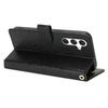 For Samsung Galaxy S24 FE Case with Hand Strap Flower Imprint Leather Wallet Phone Cover