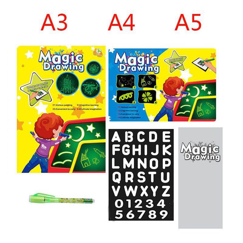 Exciting A5/a4/a3 Magic Drawing Board For Kids With Light Fun And Educational Toy