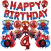 1set Spiderman Balloon Red Spiderman And Friends Aluminum Foil Balloon Baby Shower 1-9 Years Birthday Party Decorations Kids Toy