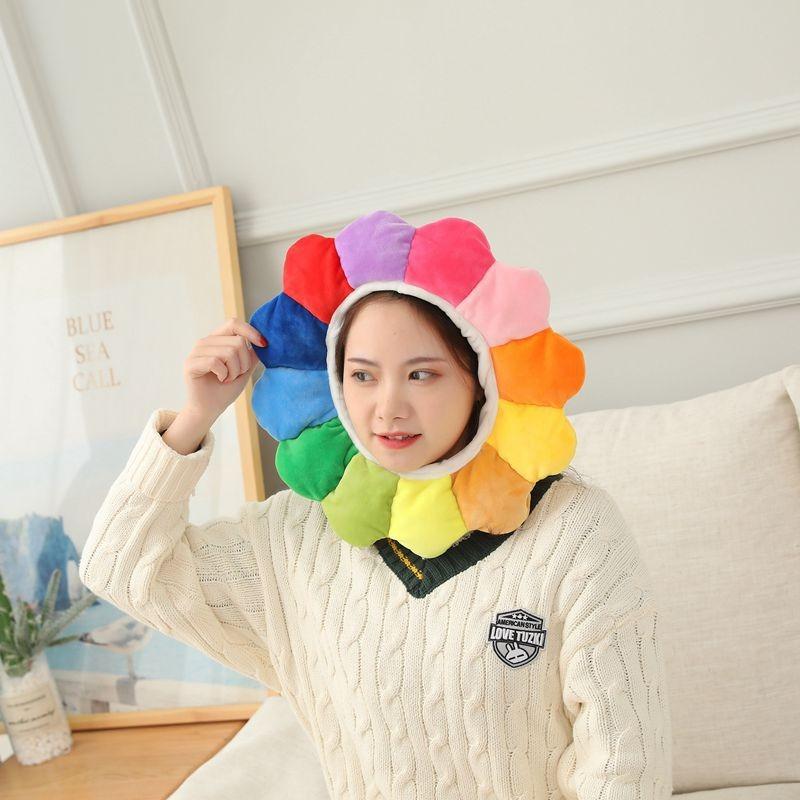 Halloween Software Sunflower Hood Hat, Plush Hood, Photo Props, Photo Props, Cartoon Hood