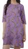 Moomaya Printed 3 4 Sleeve Winter Dresses For Women Scoop Neck Short Swing