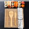 9-teiliges Sushi-Set aus Bambus, inklusive 2 Rollmatten, 5 Essstäbchen, 1 Paddel und 1 Sushi-Klinge