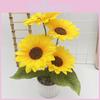 Sunflowers Flower Arrangment With Plastic Rain Flower Stones For Home Decor And Outdoor Events