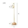 1Pcs Metal Memo Clip with Wooden Base DIY Memo Picture Clip Note Card Desk Paper Clip Holder for Wedding Party Decor