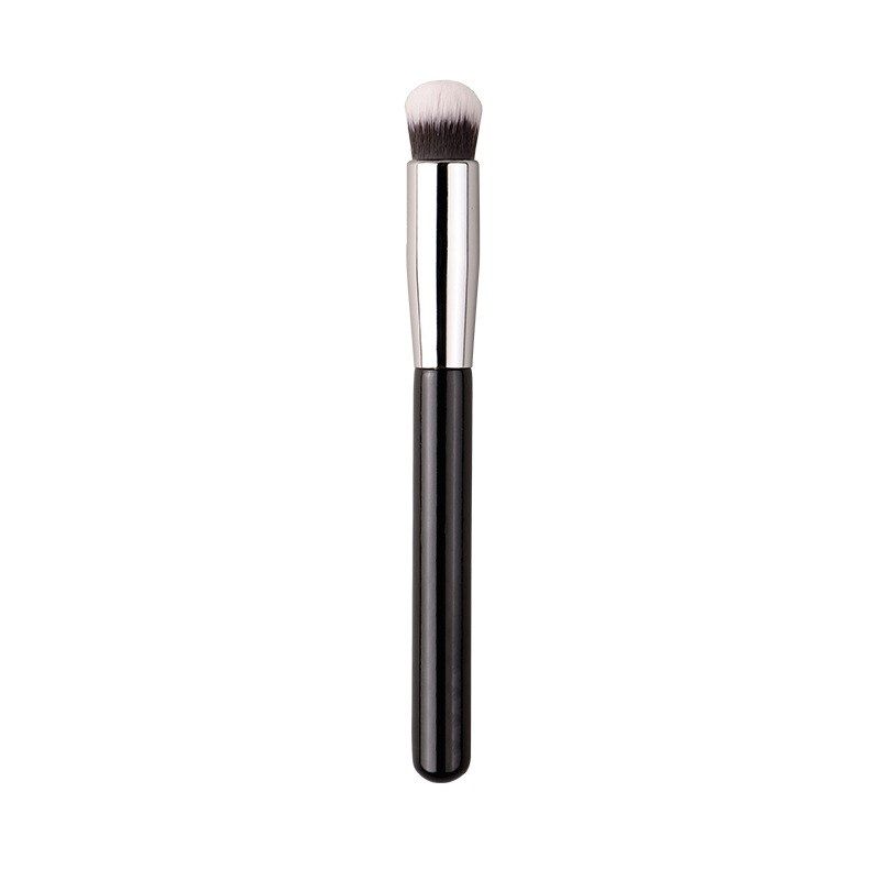 

Cangzhou Makeup Brush Solid Wood Handle Artificial Fiber Wool Thickened Highlight Aluminum Tube Beauty Makeup Tool round Head Concealer Brush Black