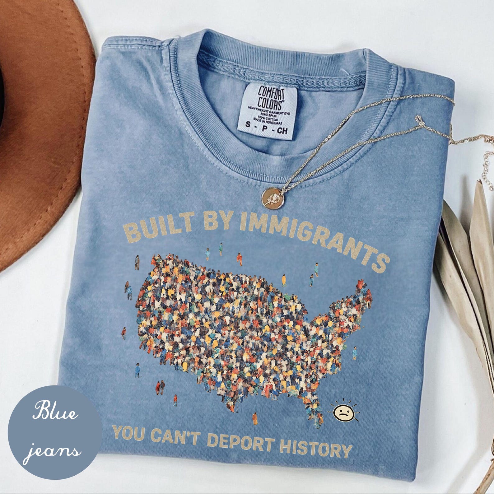 Comfort Colors® Built by Immigrants Shirt, You Can’t Deport History, Immigrant Rights Protest, Anti Racism T-shirt, Political Statement Tee S