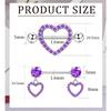 Staligue 2 Pairs Titanium Nipple Rings for Women 14G Nipple Piercing Heart CZ Barbell Body Nipple Piercing Jewelry