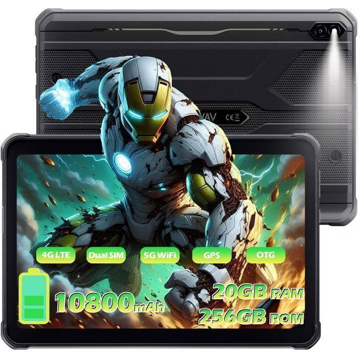 Unbreakable Tablet HOTWAV Tab R10 Pro 20GB+256GB 10.1" Touch Tablet 10080mAh Android 14 Dual SIM 4G/GPS/IP68&IP69K Black