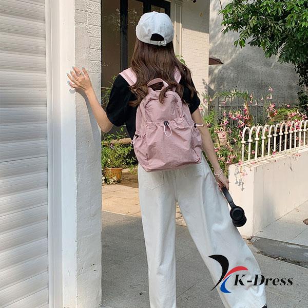 String Pocket Daily Bag Nylon Washed Waterproof Carry-All Backpack