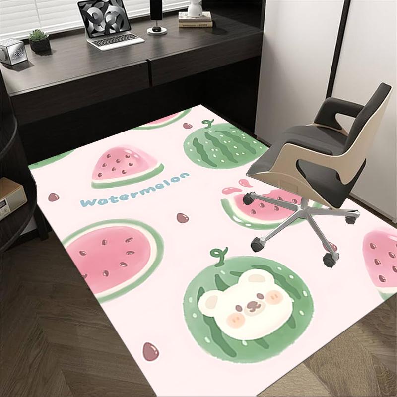 1PC Watermelon Carpet Ultra Soft, Thick & Absorbent, Non Slip Machine Washable Mat for Entryway