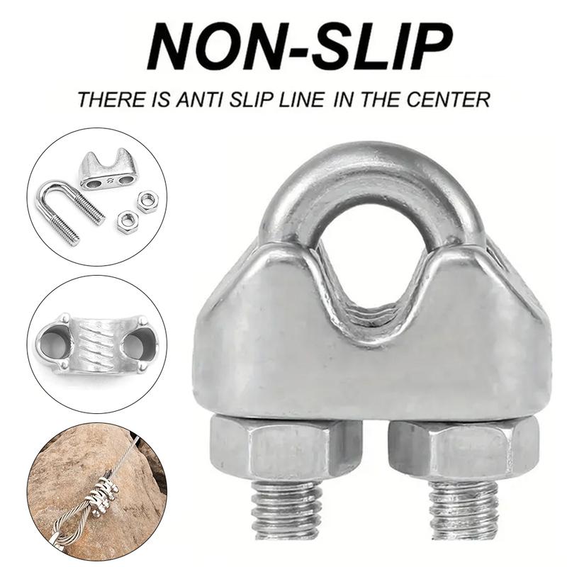 U-Shaped Cable Clips M2 M3 M4 M5 M6 M8 M10 Wire Clamp,Metal Clip,Hardware Rigging,Hardware Accessories,304 Stainless Steel