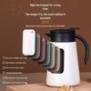 New Simple 304 Stainless Steel Coffee Thermos Flask with Portable Handle, Large Capacity, and Duckbill Spout