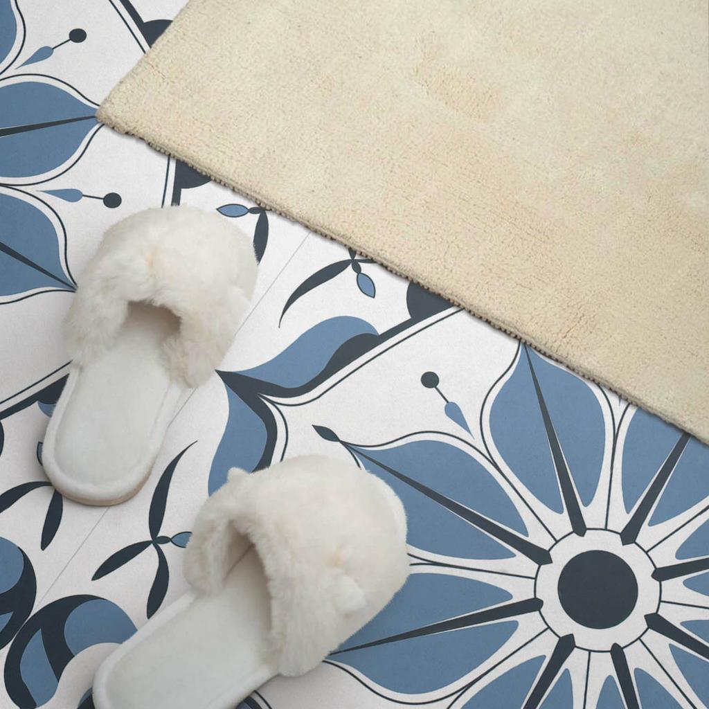 Samoprzylepna Dekoracja Z Grafiką Do Biura Lub Gabinetu 120X60 Cm Wzór Kwiatowy Z Detalami