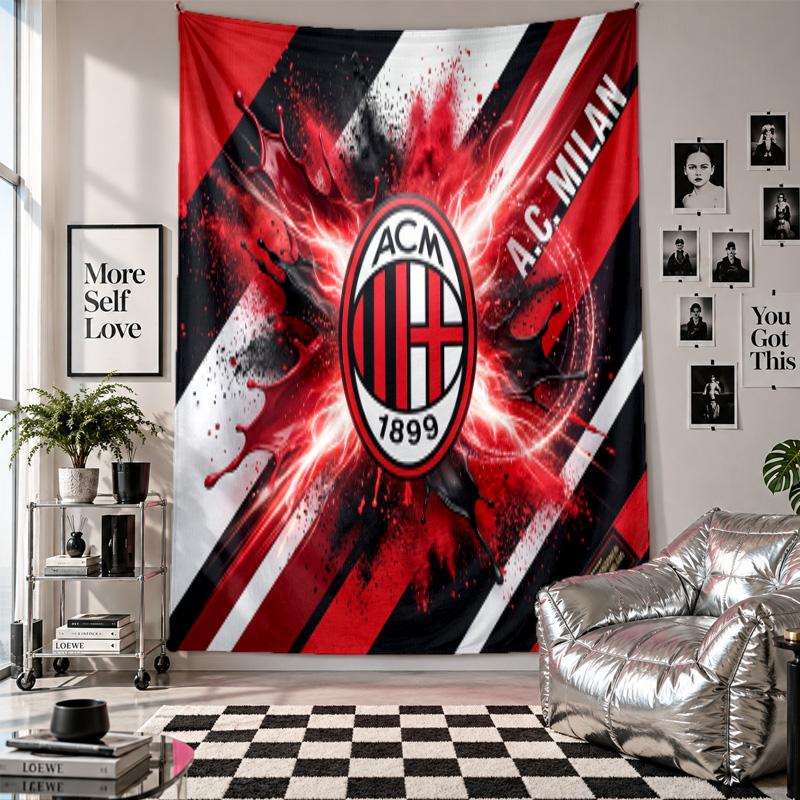 AC Milan Wall Tapestry Home Decor Wall Hanging Cloth for Bedroom Living Room Background