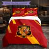 Spanien Nationalmannschaft 3-teiliges Bettwäsche-Set Weiches Bettbezug-Set mit Kissenbezügen Bedrucktes Schlafzimmer-Dekor-Set für Zuhause