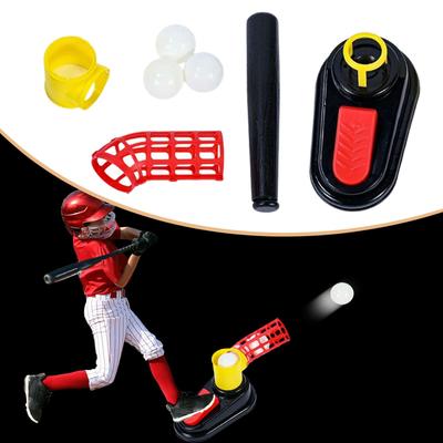 Dziecięca maszyna do rzucania w baseballu, kij do odbijania, sporty, wytrzymała, zabawa na świeżym powietrzu, trening z 3 piłkami baseballowymi