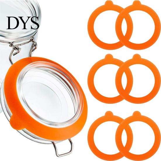 Mason Jar Silicone Ring 10 Pcs/Set Seals Gaskets Easy to Replace Food Grade Environmentally Friendly Portable Sealing Rings Leak Proof O Shape No Odor