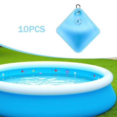 10 Pack Pool Cover Weights with Hooks, Swimming Hanging Bag Thick PVC Water Bags for