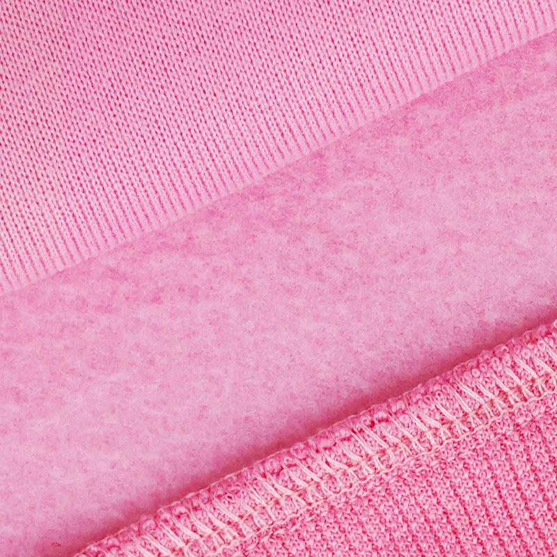 Abito in maglione rosa Barbie stile europeo e americano Abito in maglione in pile pullover a maniche lunghe con ricamo sportivo LOGO