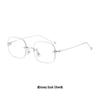 Pure Desire Frameless Celebrity-Style Gold Wire Anti-Blue Myopia Glasses