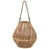 Hanging Candle Holder Natural Wicker