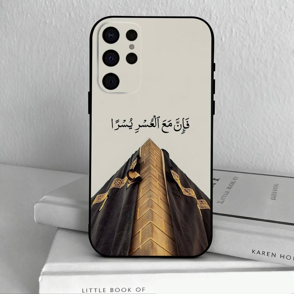 M-Moslem und K-Kaaba Handyhülle für Samsung S25,S24,S21,S22,S23,S30,Ultra,S20,Plus,Andere Weiche Schwarze Hülle
