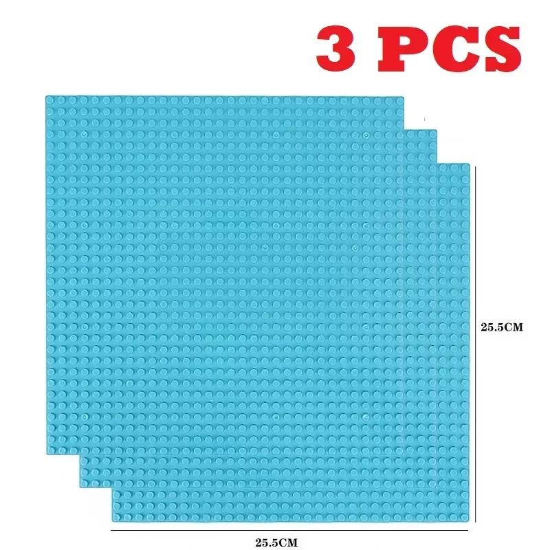 3PCS Blocks Base Plate 32x32 32x16 Dots Baseplate Classic Building Bricks MOC Parts for City Figures Children Toy