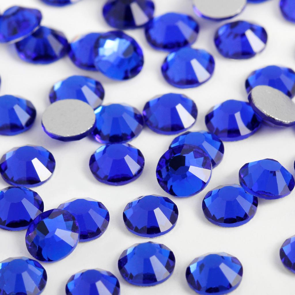 Flatback Loose Rhinestones Glass Glue on Eco-Friendly 12 Facets Bulk 1440pcs for Nail Art
