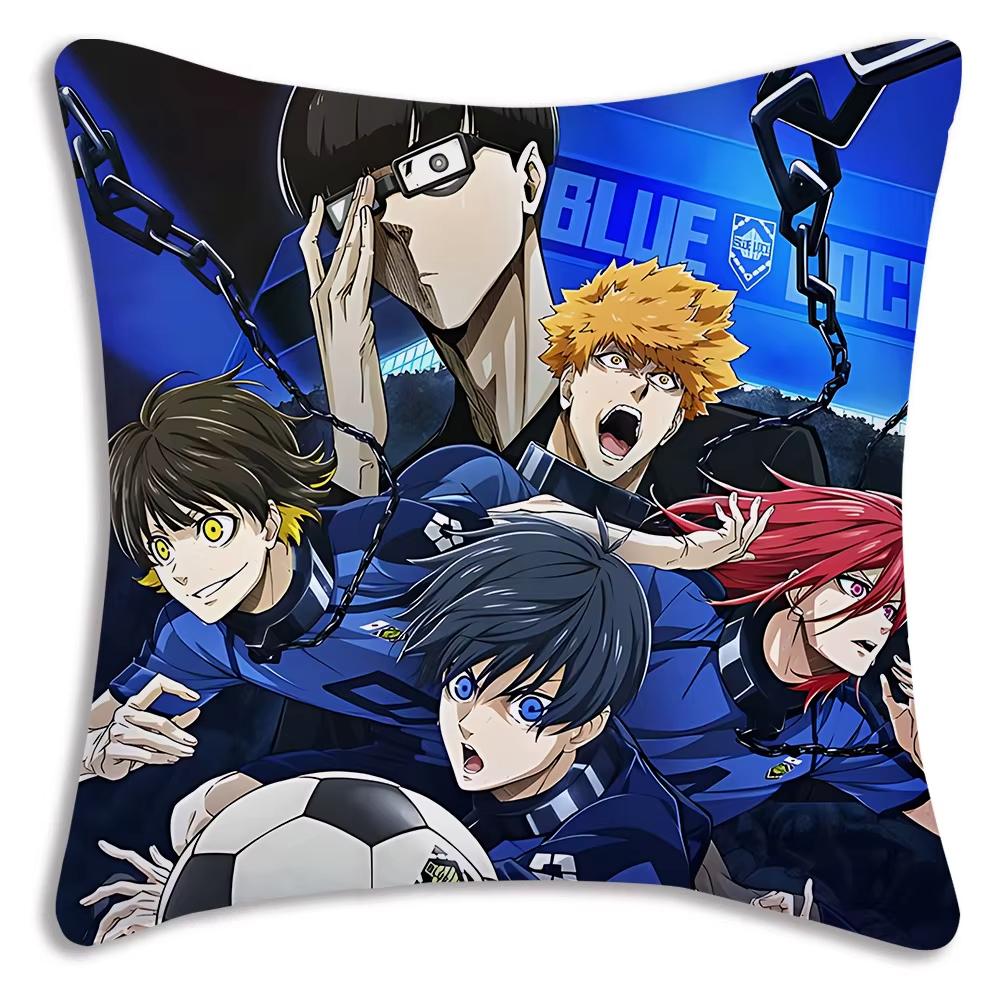 Anime Blue Lock Pillow Covers Cartoon Sofa Living Double-sided Printed Square Pillow Bedroom Room Decoration Pillowcase Gift