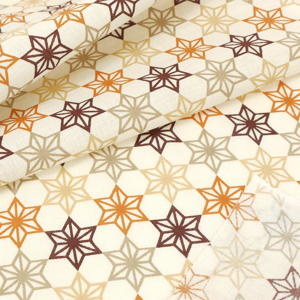 Hamamonyo Tenugui Marquetry Hemp Leaf Pattern Off White (Towel)