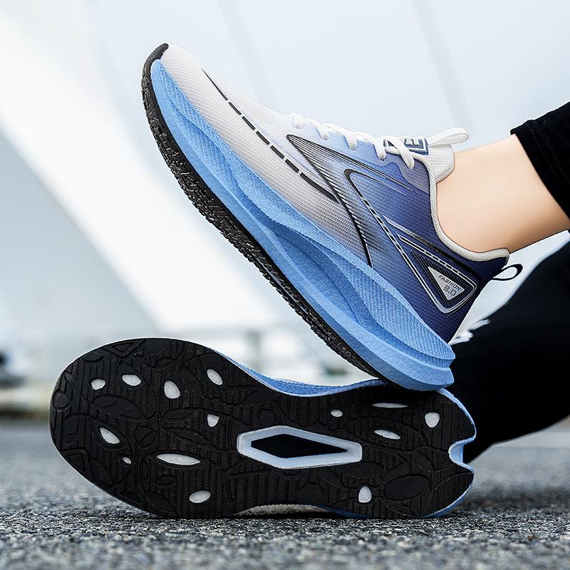 Running shoes fly-woven breathable non-slip wear-resistant sports shoes cushioning rebound racing shoes