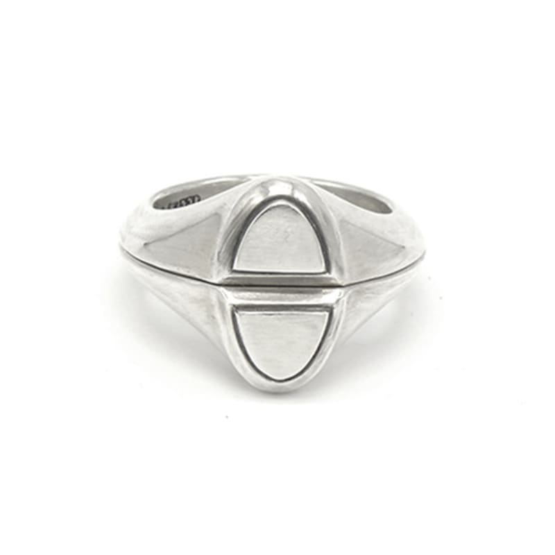 ODDCOLLET Half Signet Ring (double)