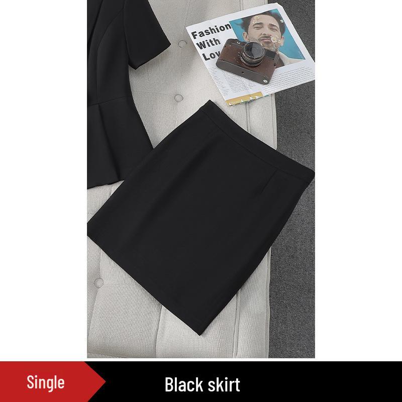 Premium Women's Formal Summer Suit Set: Beautician & Hotel Workwear Skirt