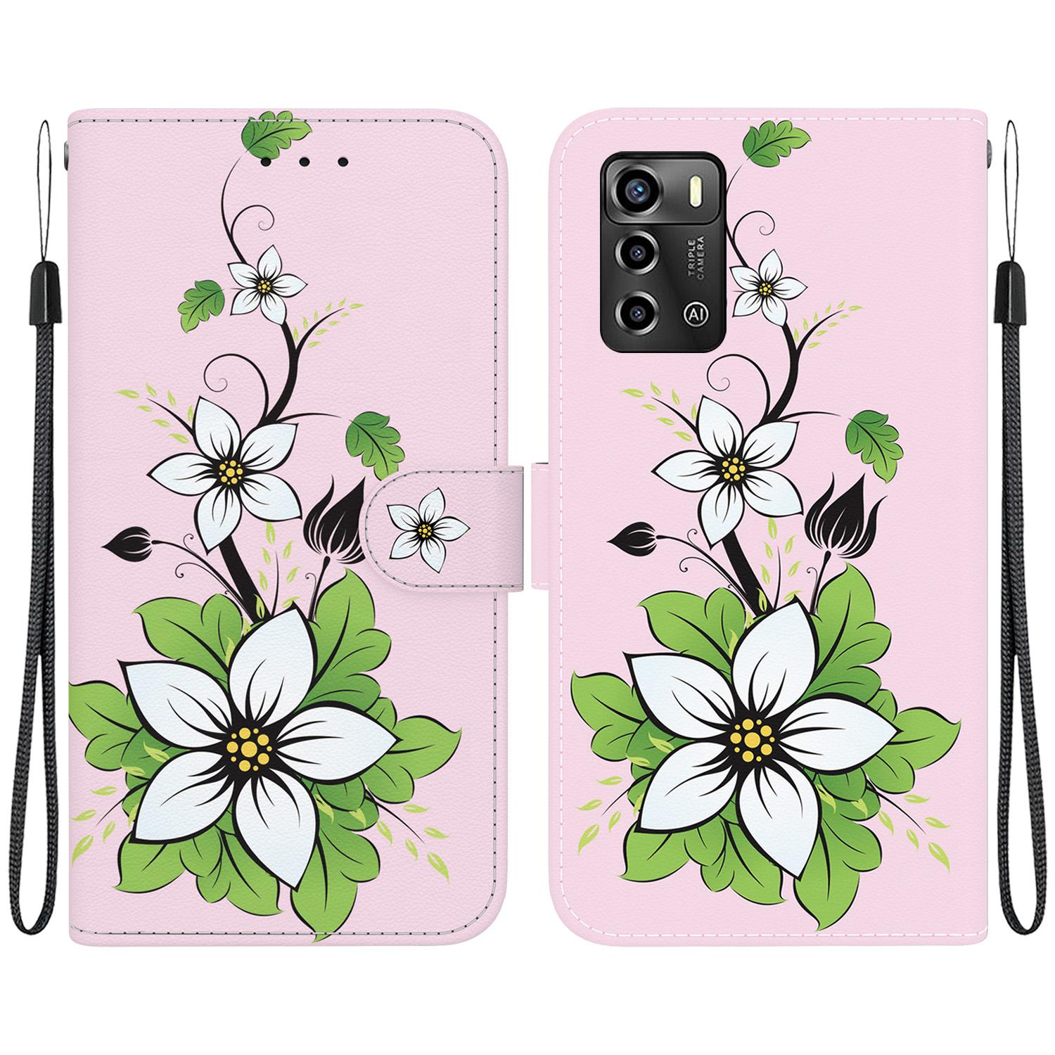 

для Umidigi A3S F1 A7S A5 A7 A9 Pro ZTE Blade A52 A72 TCL чохол-гаманець PU шкіра квітковий фліп-чохол з держателем картки на підставці Захисний чохол-гаманець Sharp Aquos Zero