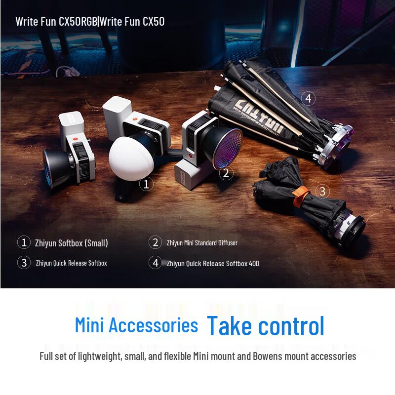 Zhiyun CX50RGB 50W RGB LED Video Light with Silicone Soft Diffuser