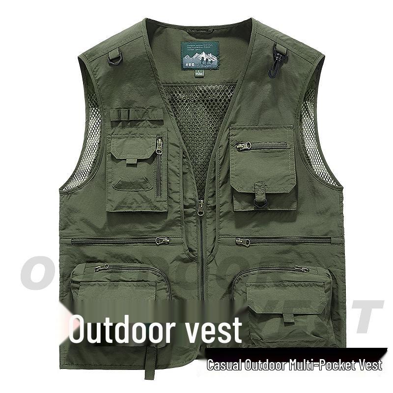 Men's Quick-Dry Multi-Pocket Outdoor Photography Vest