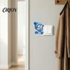 Christmas Party Supplies Cute Snowman Switch Sticker, Self-Adhesive PVC Decorative Decal, Blue And Cartoon Wall Art White Winter Theme for Living Room