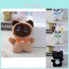 Chaveiro de Gato de Pelúcia Adorável Gatinho Peludo Fofo Boneca Animal de Pelúcia Brinquedo Macio