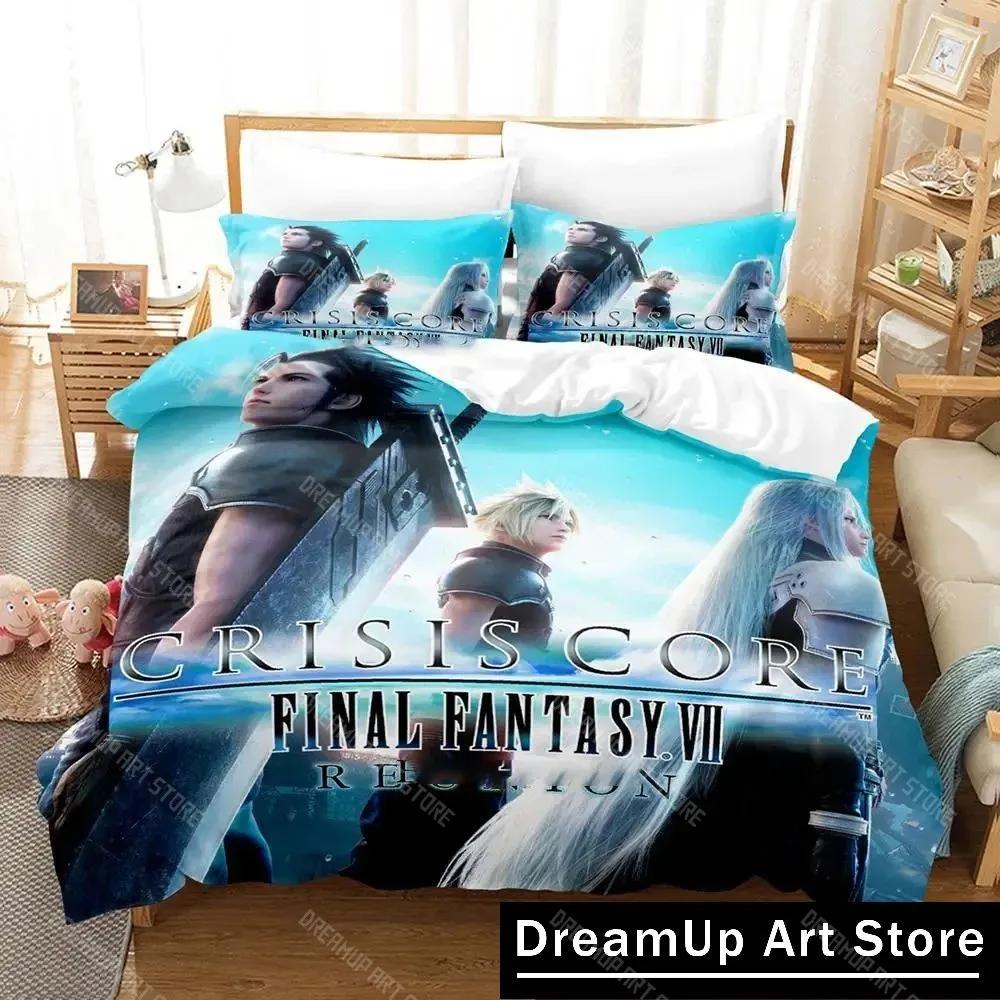 3D Print Game Crisis Core Final Fantasy Vii Bedding Set Boys Girls Twin Queen King Size Duvet Cover Pillowcase Bed Boys Adult
