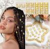 40PCS Alloy Hair Jewelry Cuffs Metal Dreadlock Beads for Braids Multi-Style Hair Rings & Accessories for Women & Girls