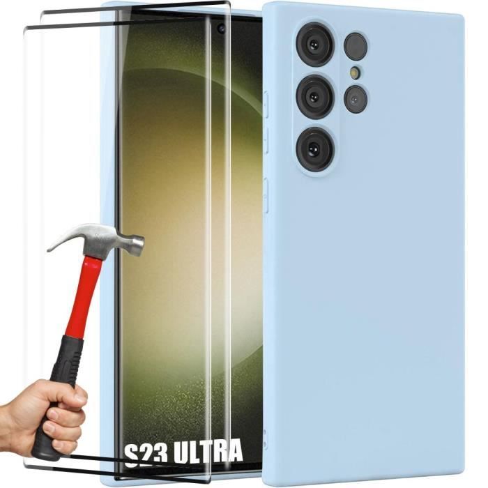 Coque - Samsung - Galaxy S23 Ultra - Silicone Mat - Ultra Slim - Bleu Ciel