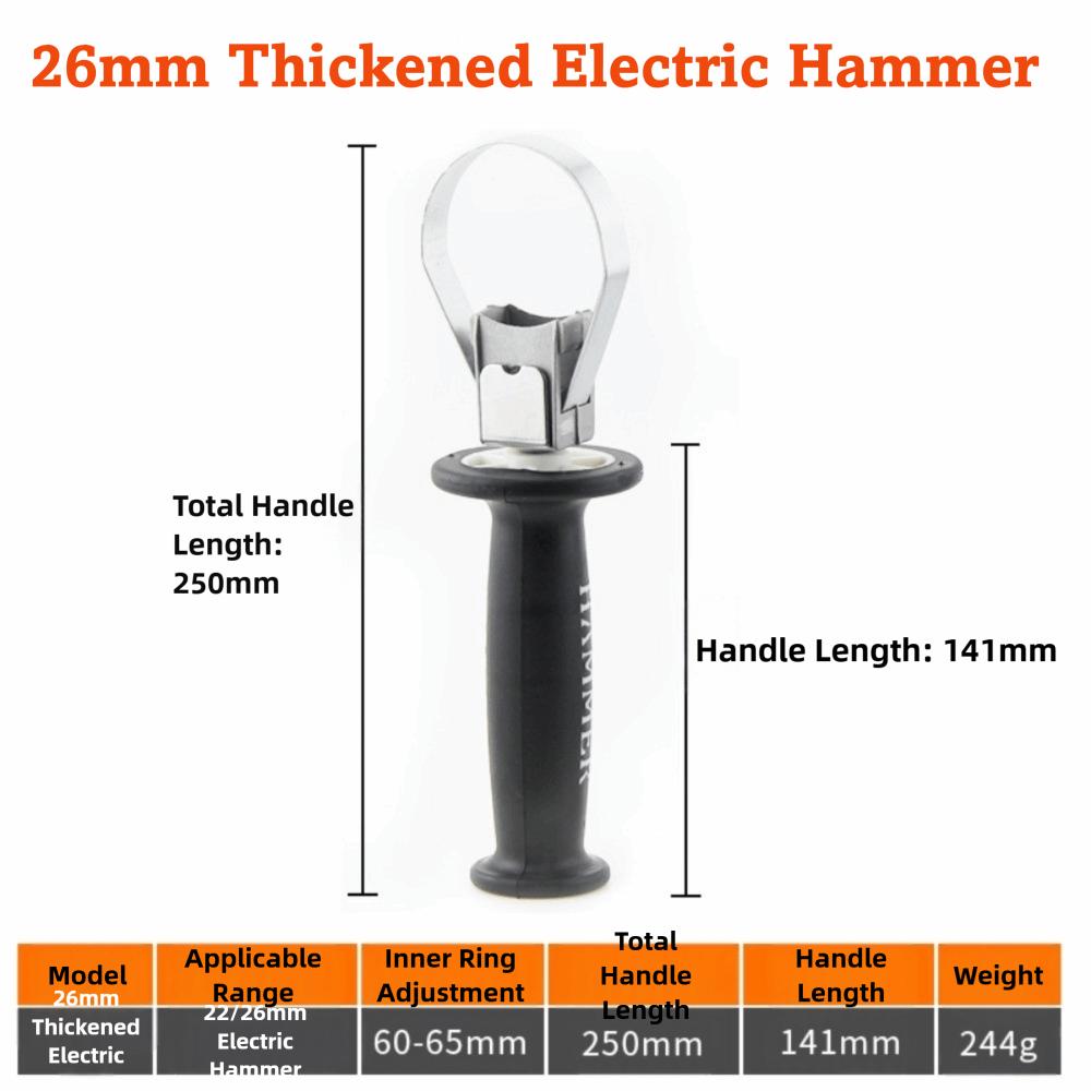 60-65 Mm Clamping Range Impact Drill Handle Adjustable Front Angle Grinder Accessory DIY Projects