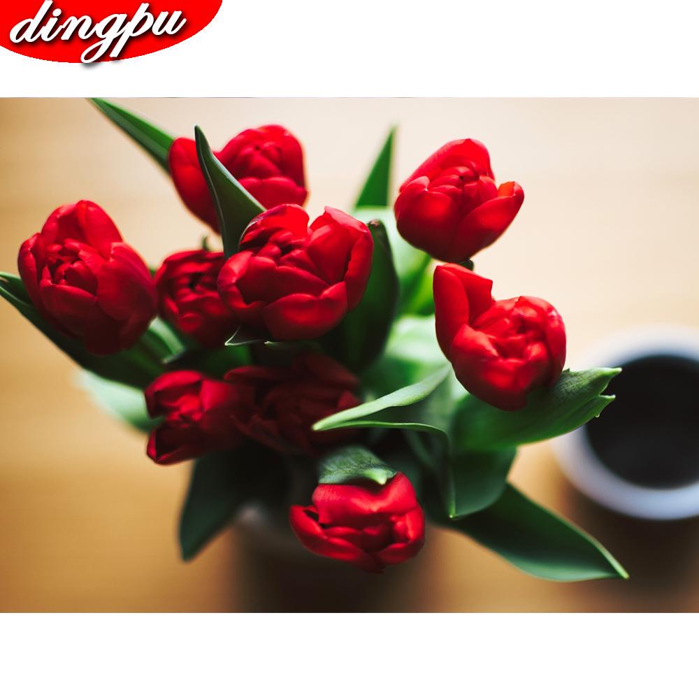 5D DIY diamant schilderij volledige ronde klaproos bloem kit diamant borduurwerk mozaïek decoraties thuis