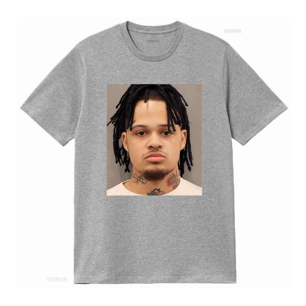 Summrs Mugshot T Shirt for Men Unique Design High Quality Print Perfect Streetwear Fashion Vintage Washed Top For Everyday Wear