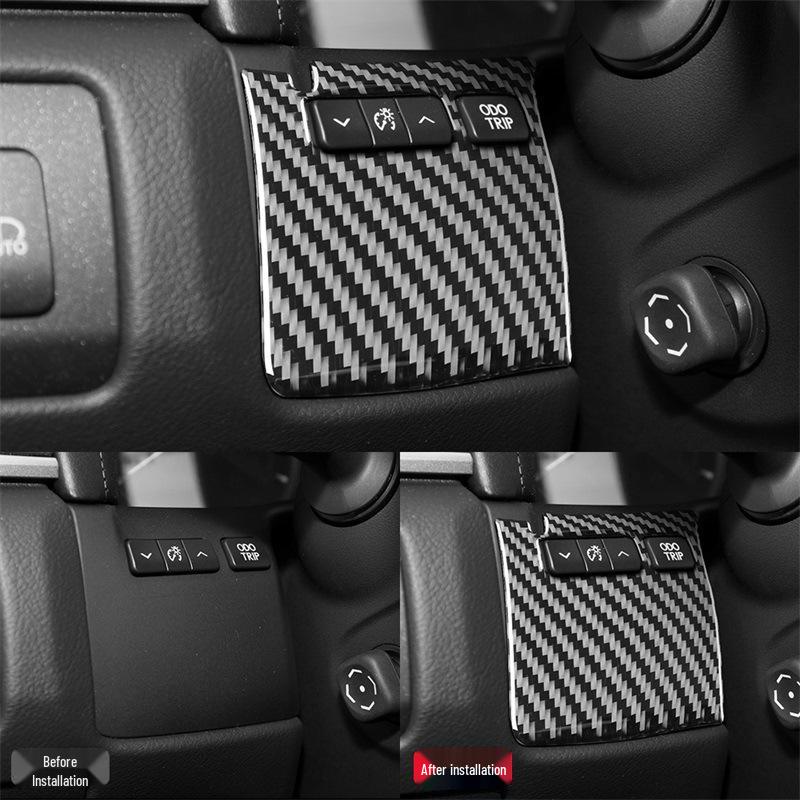 Carbon Fiber Interior Steering Wheel Left Button Trim for Lexus GS Models 2013-2019