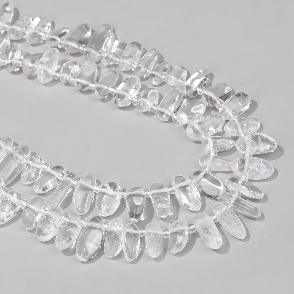 Transparent 7-16mm Natural Clear Quartz Beads Irregular Loose Spacer Crystal Gems Beads For Jewelry Making Accessories