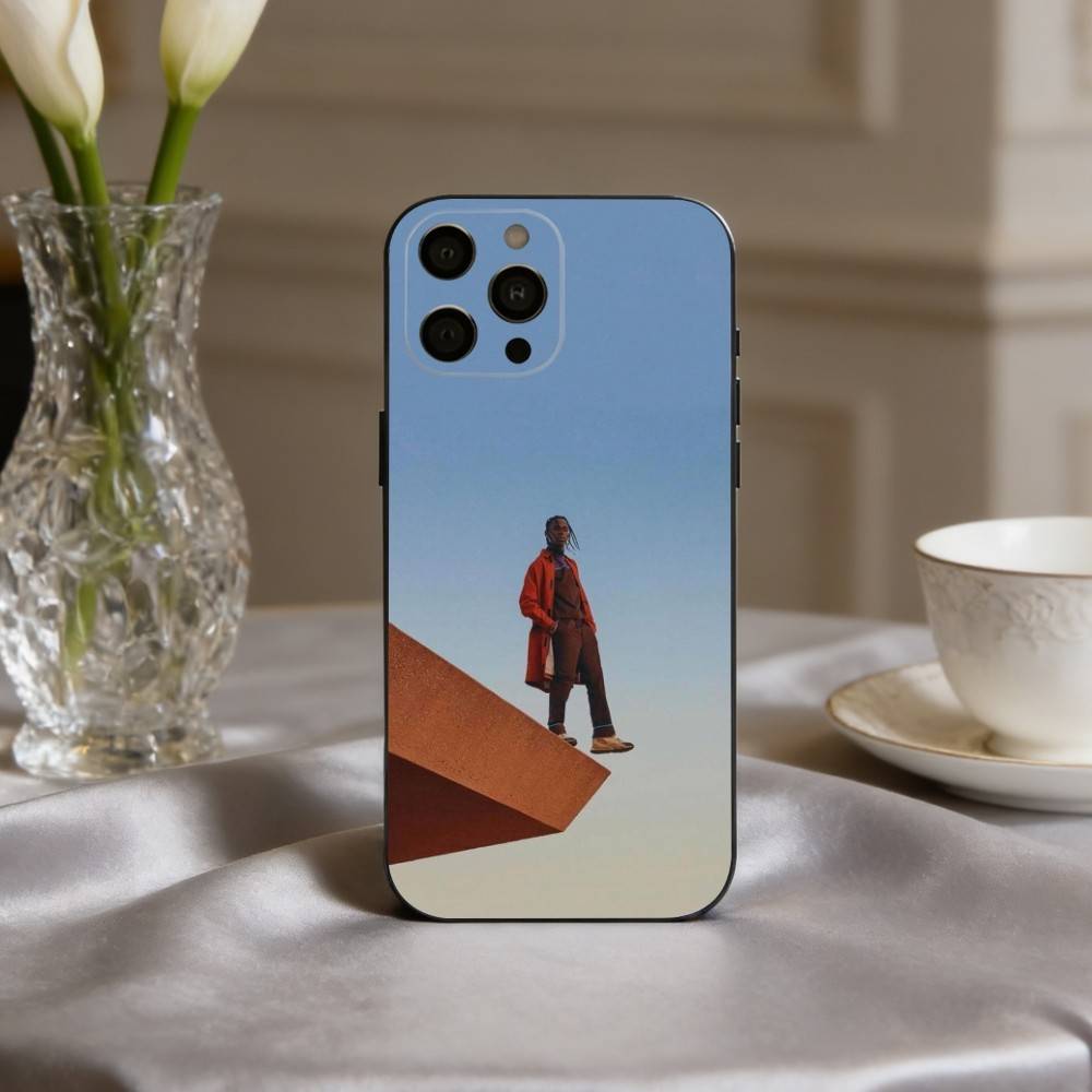 Confident T-Travis S-Scott-T Phone Case For iPhone 17,16,15,14,13,12,11 Plus,Pro Max,XS,Soft Silicone Black Cover
