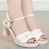Zapatos De Mujer Women Classic Peep Toe High Quality Spring Summer High Heel Sandal Shoes Lady Beige Heel Pumps Ab377